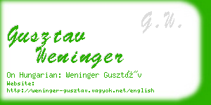 gusztav weninger business card
